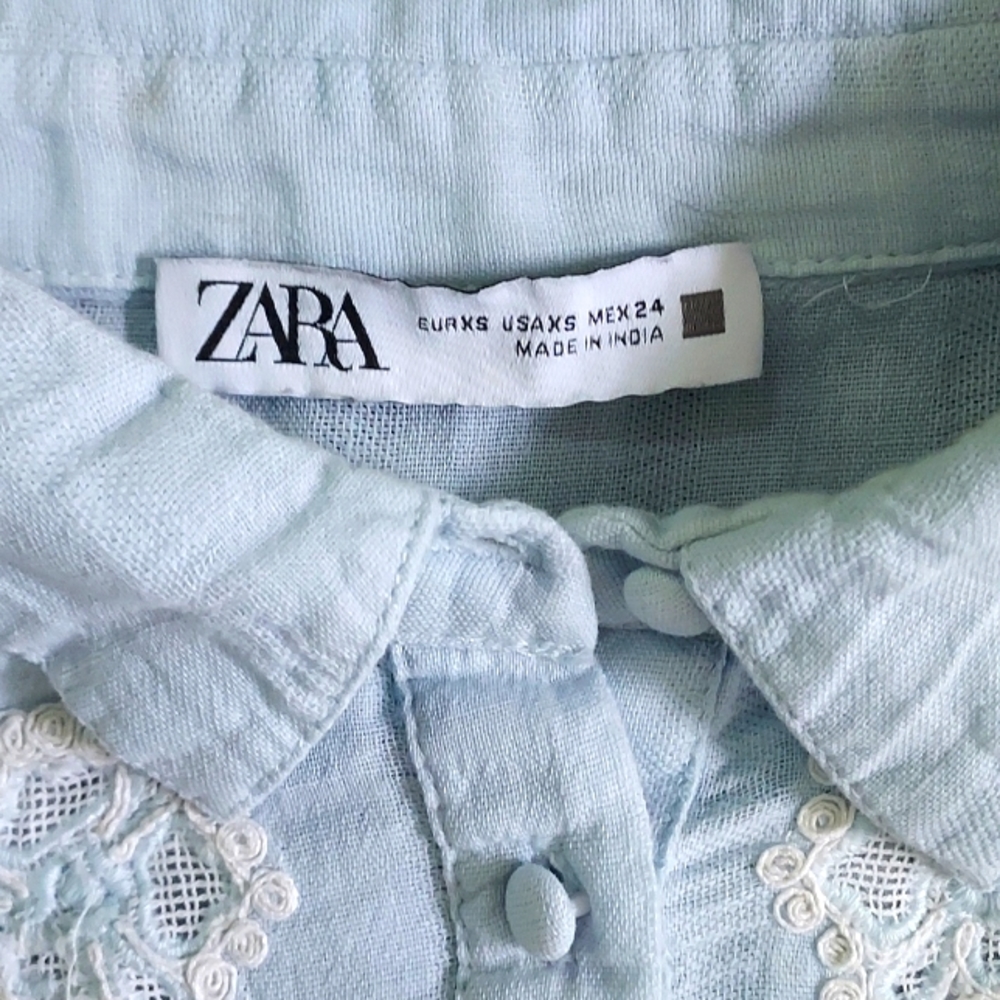 Zara embroidered shirt - Picture 2 of 6